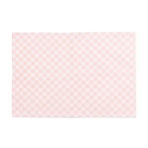 NEW Mackenzie-Childs Pink Check Placemat, Set of 4 Cotton